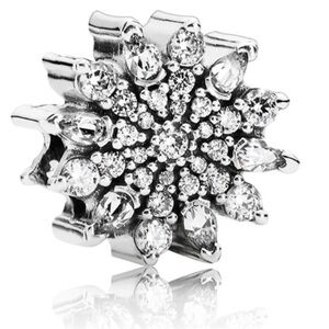 Pandora Ice Crystal snowflake charm retired sterling silver